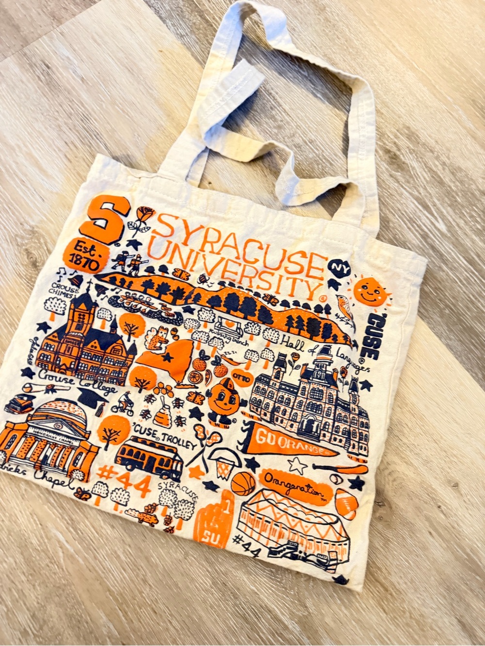 Syracuse University Orange & Navy Canvas Tote Bag
